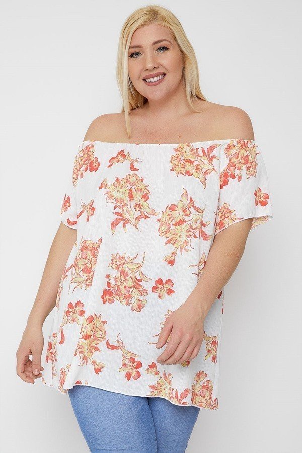 Floral Print Off The Shoulder Top product image