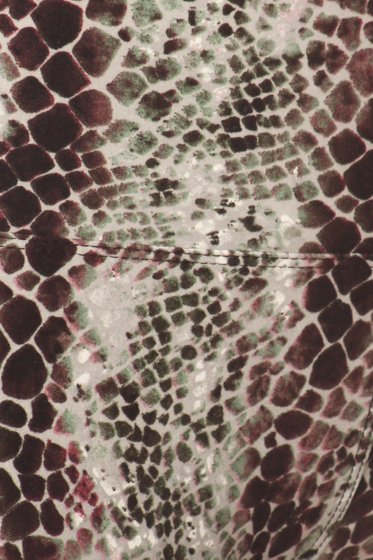 Yoga Style Banded Lined Snakeskin Printed Knit Legging With High Waist. product image