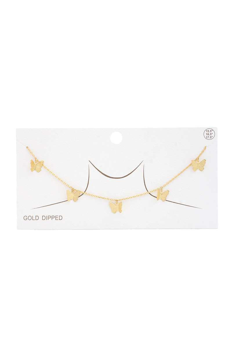 Butterfly Charm Gold Dipped Necklace product image