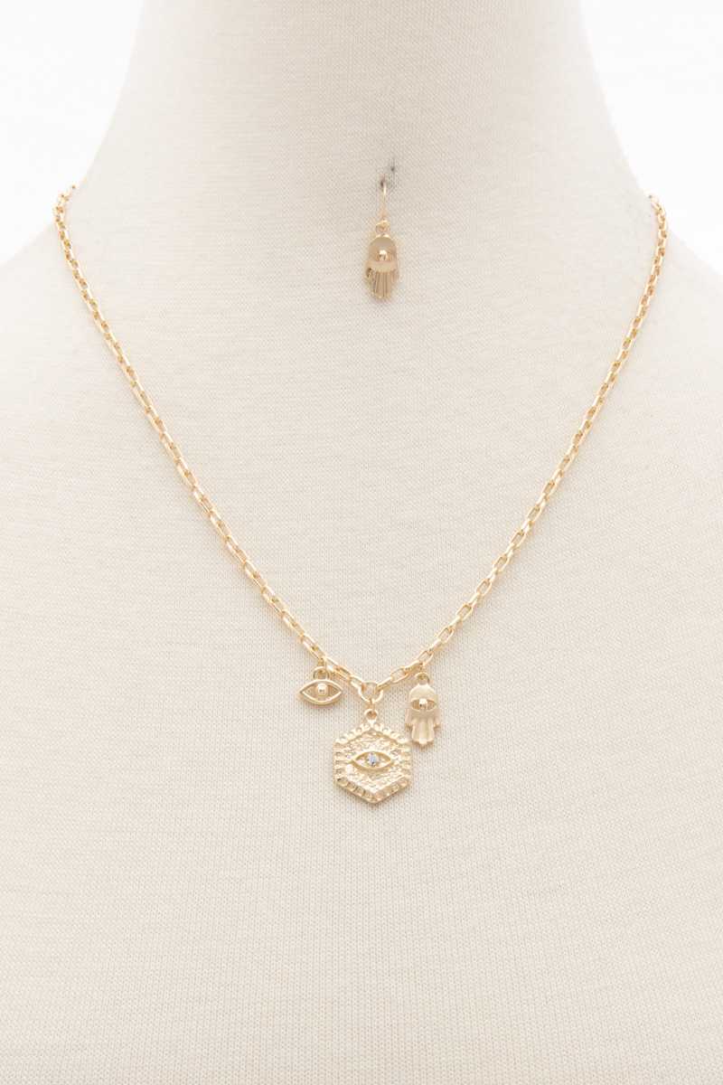 Sodajo Hexagon Shape Charm Necklace product image