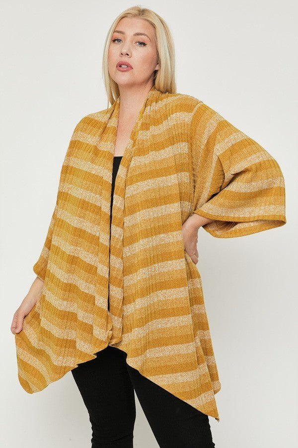 Kimono Style Striped Cardigan product image