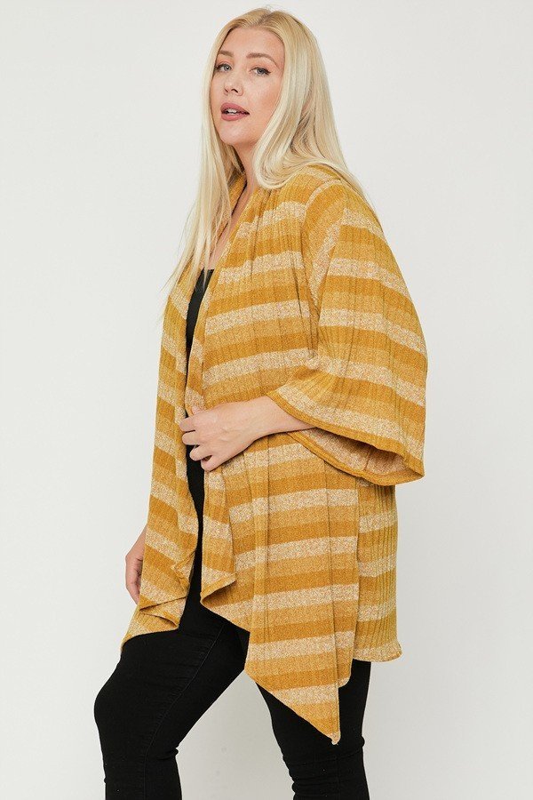 Kimono Style Striped Cardigan product image