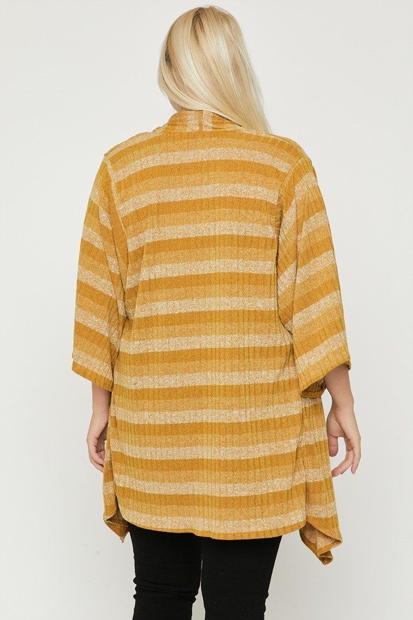Kimono Style Striped Cardigan product image