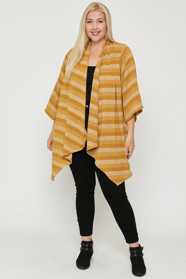 Kimono Style Striped Cardigan product image