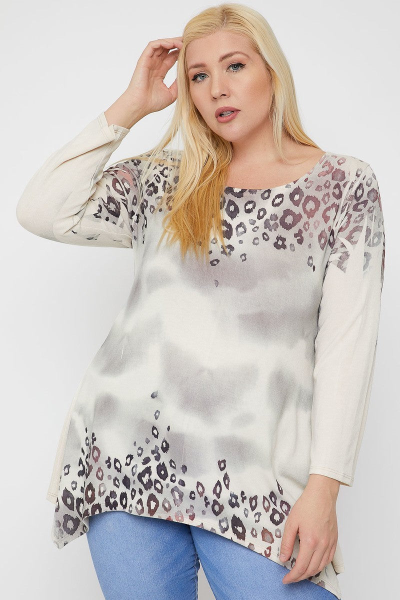 Geometric/tribal Sublimation Print Tunic Top product image