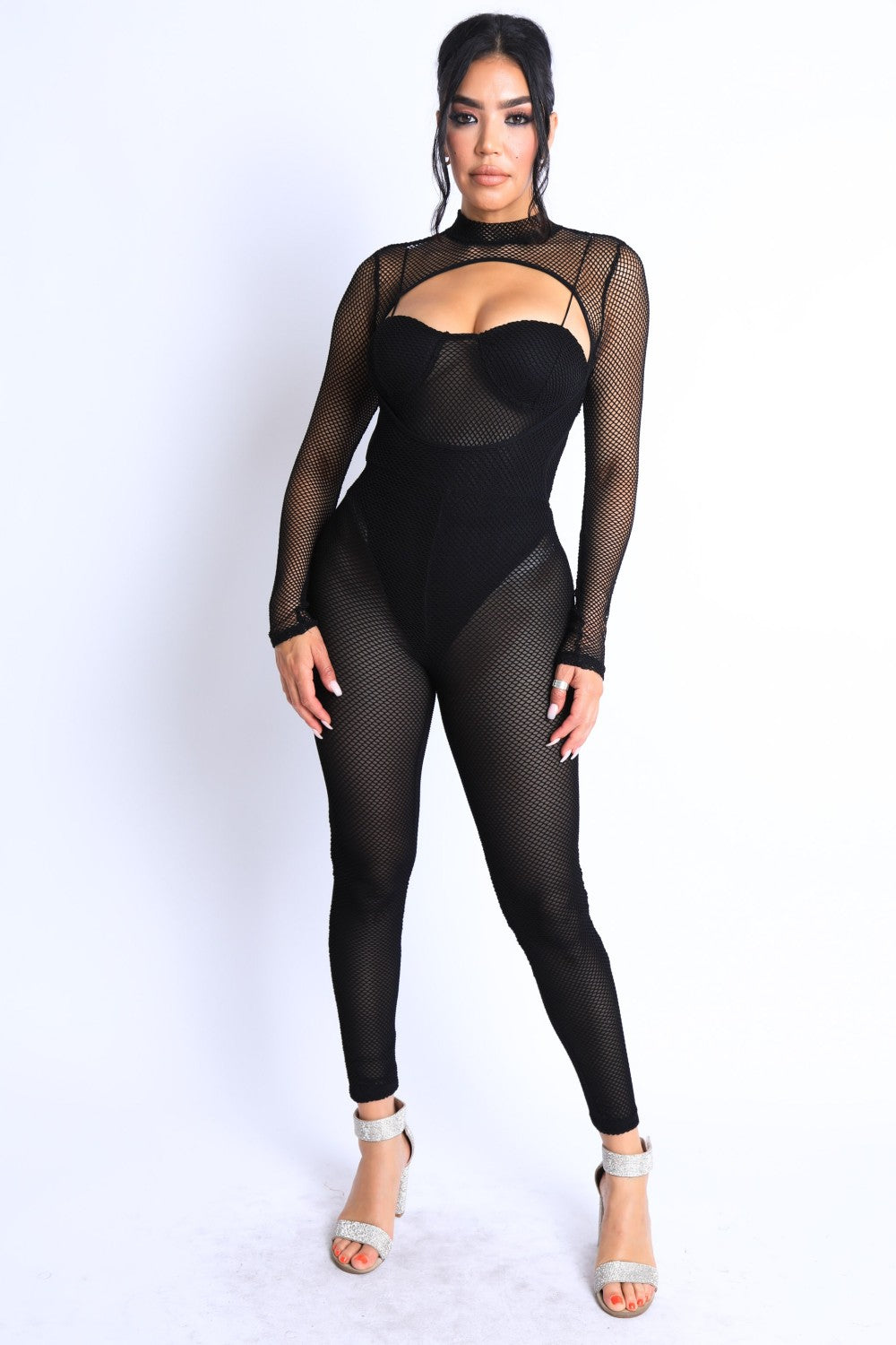 Mesh Crop Jumpsuit Set product image