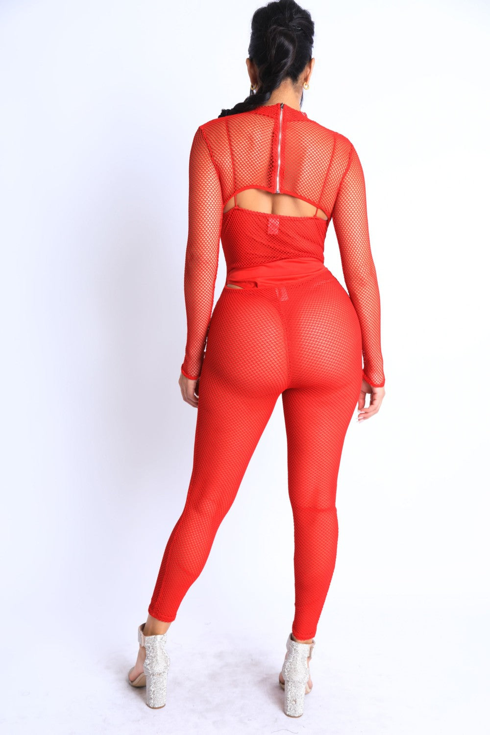 Mesh Crop Jumpsuit Set product image