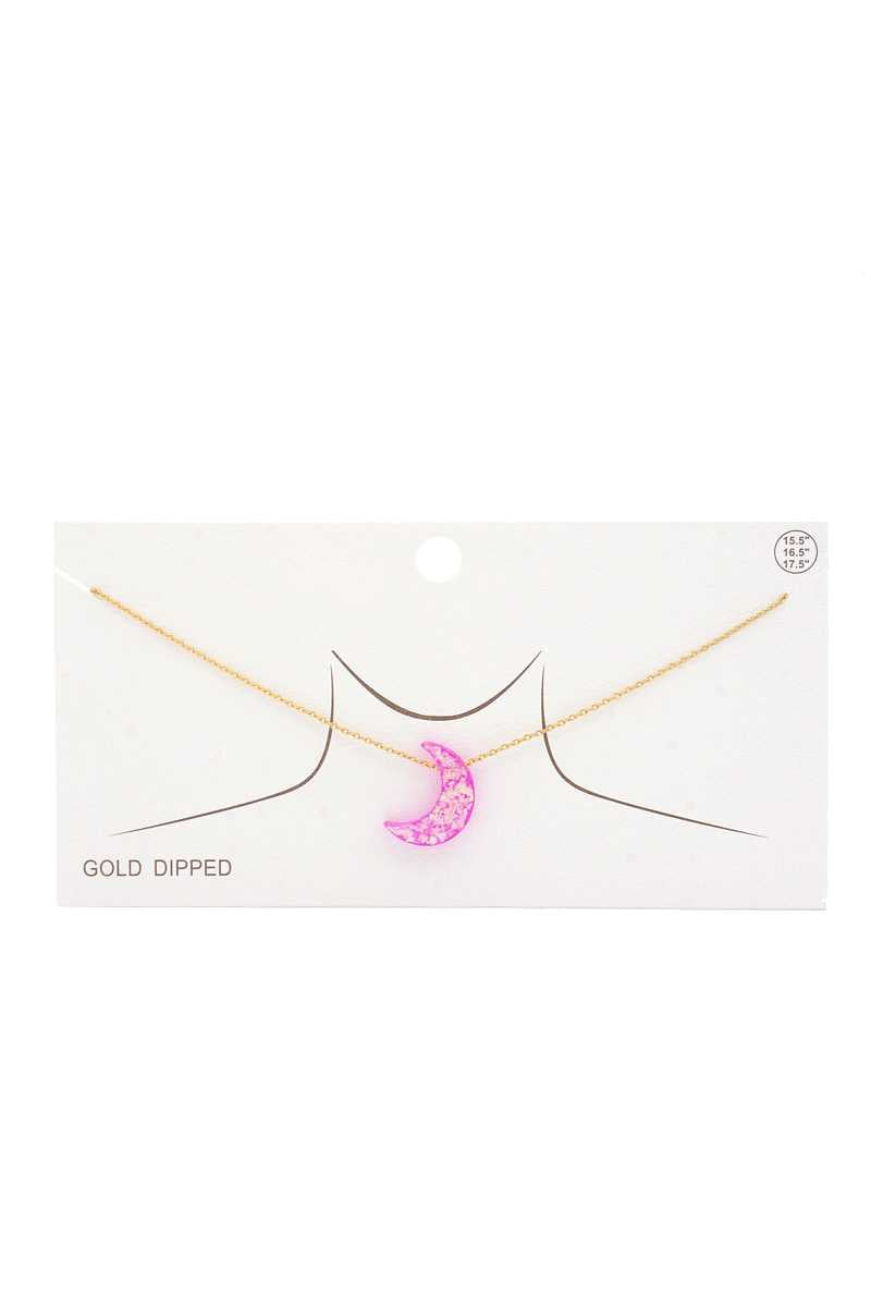 Iridescent Moon Gold Dipped Necklace product image
