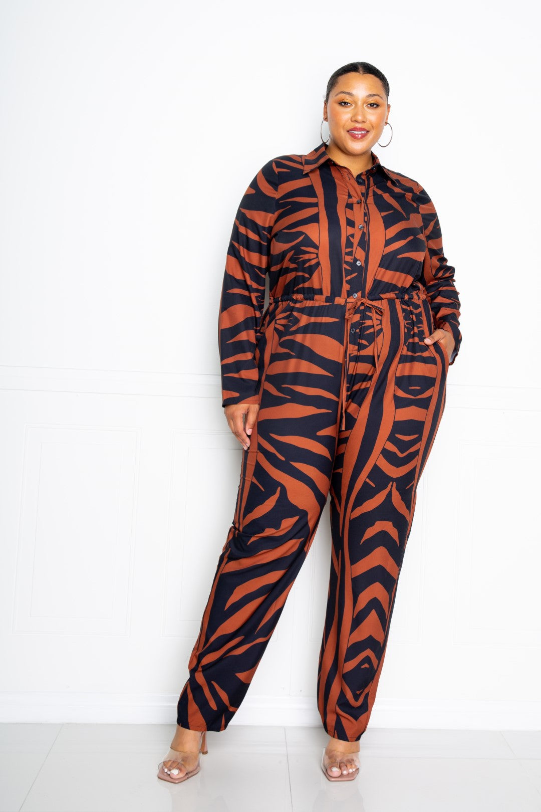 Button Up Long Sleeve  Jumpsuit product image