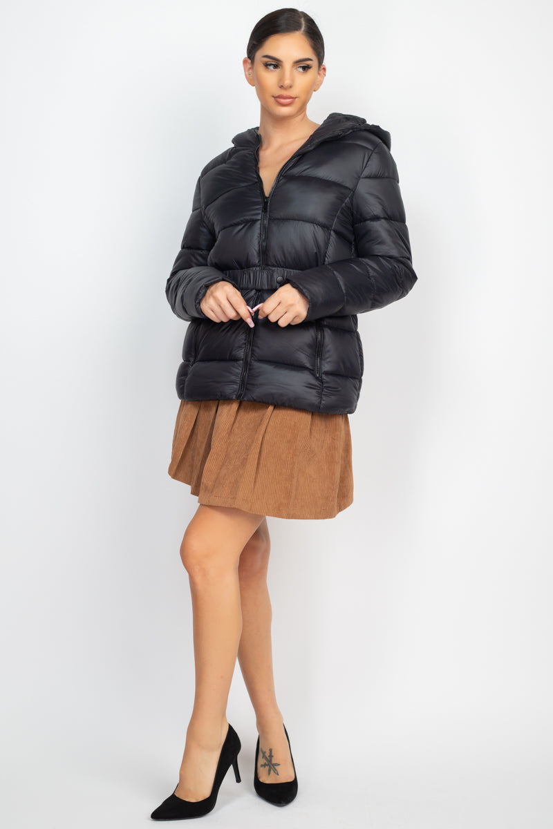 A-line Corduroy Pleated Mini Skirt product image