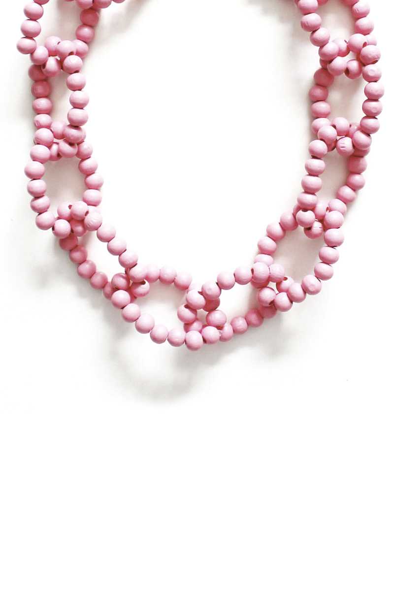 Color Wood Bead O Link Necklace product image