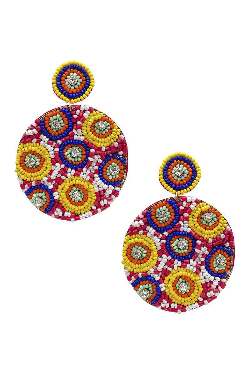 Seed Bead Round Dangle Earring product image