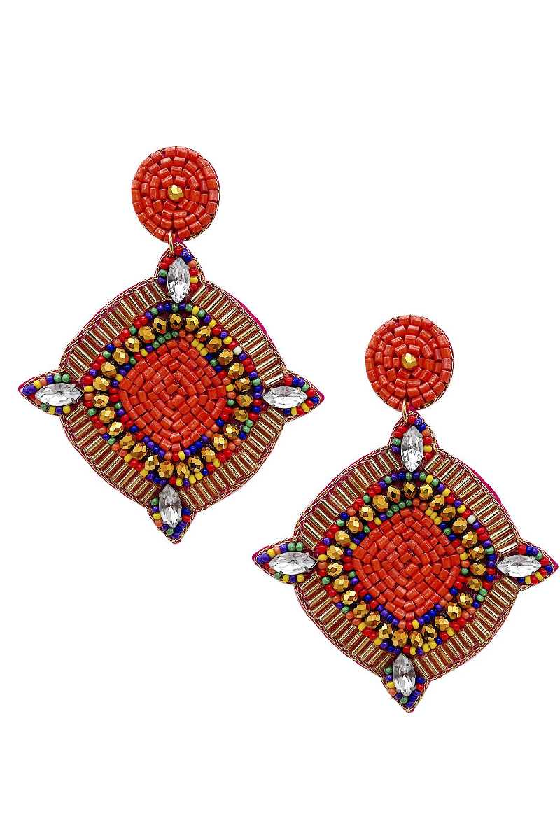 Seed Crystal Bead Dangle Earring product image