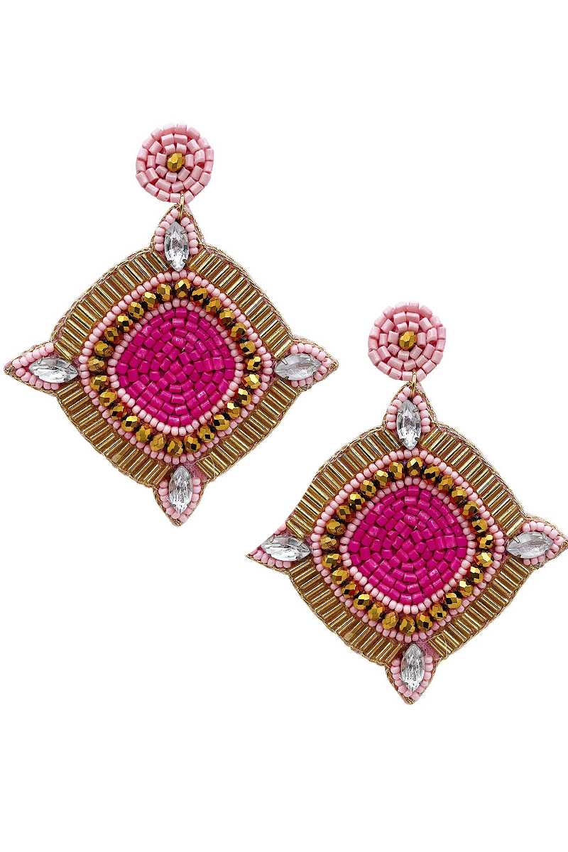 Seed Crystal Bead Dangle Earring product image