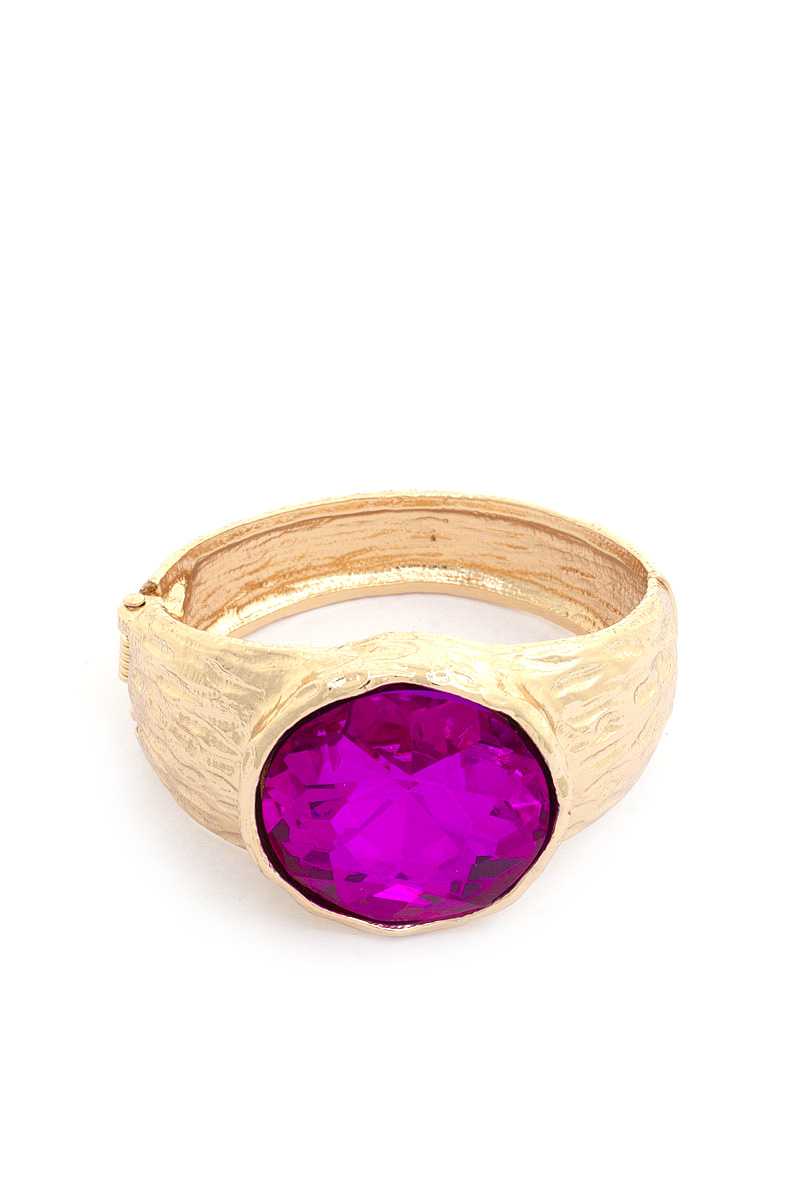 Oval Crystal Metal Cuff Bracelet product image