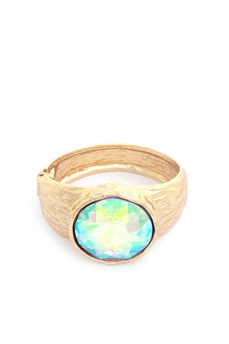 Oval Crystal Metal Cuff Bracelet product image