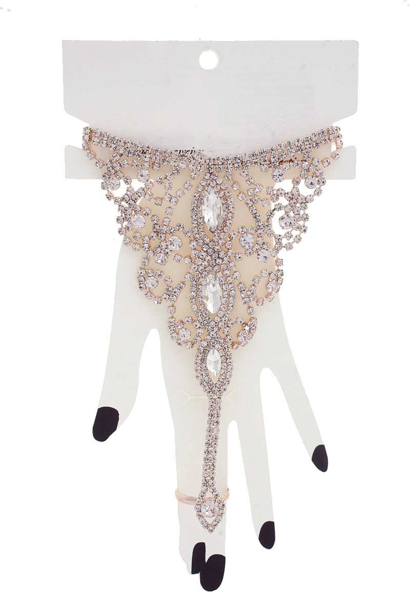 Marquise Rhinestone Hand Ring Bracelet product image
