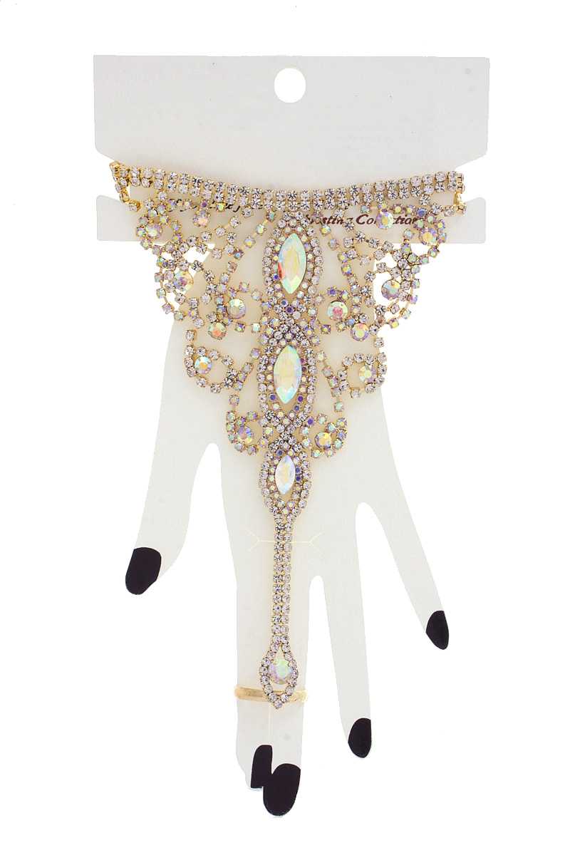 Marquise Rhinestone Hand Ring Bracelet product image