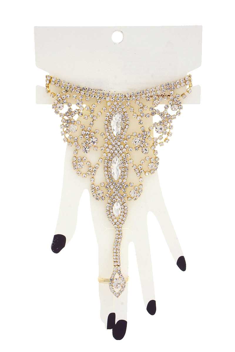 Marquise Rhinestone Hand Ring Bracelet product image