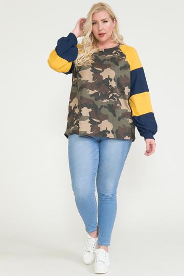 Raglan Sleeve Color Block Top product image