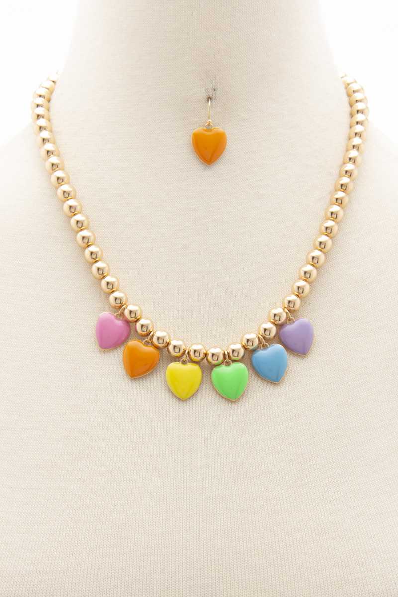Heart Ball Bead Necklace product image