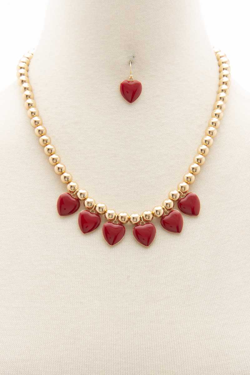 Heart Ball Bead Necklace product image
