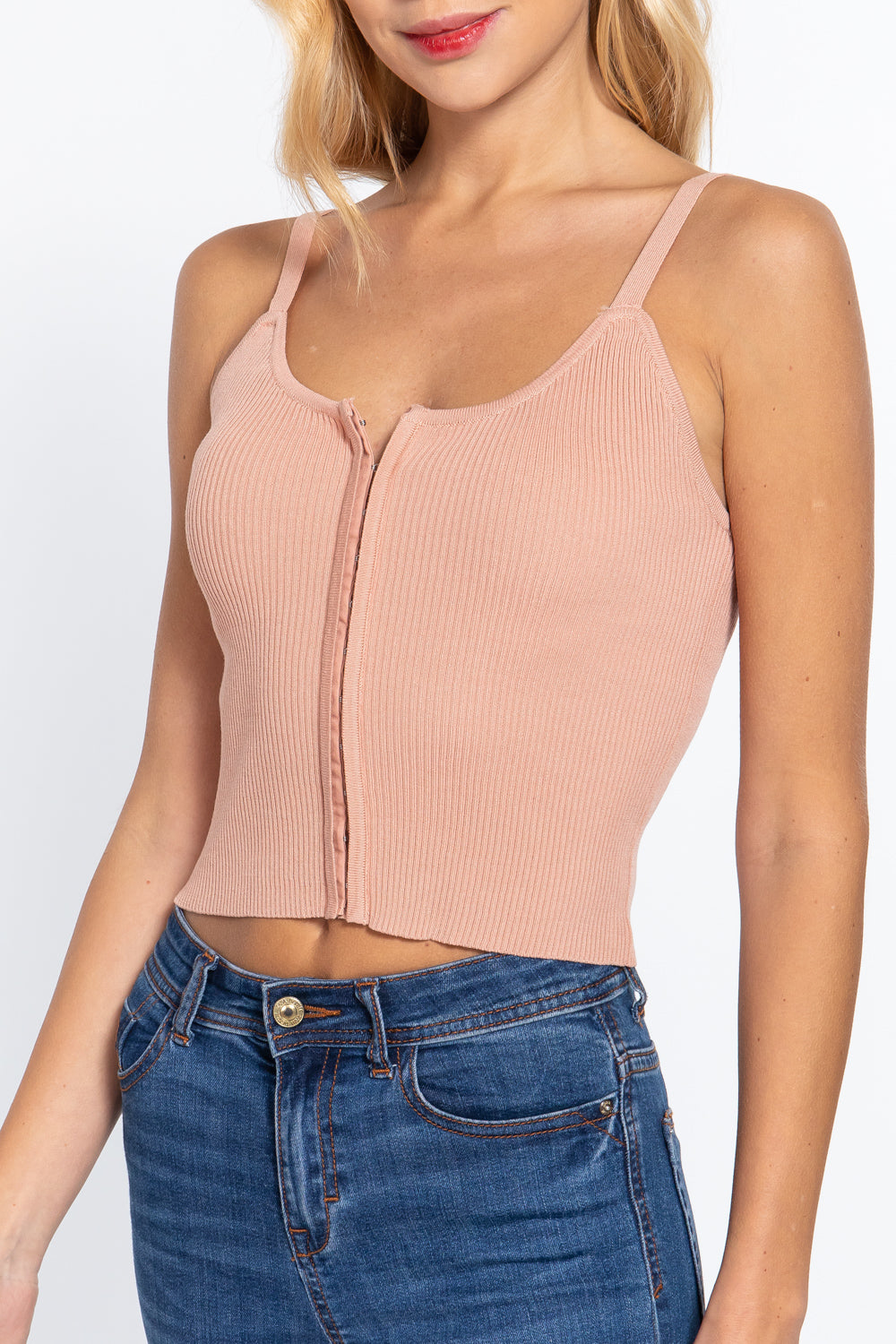 Front Closure With Hooks Sweater Cami Top product image