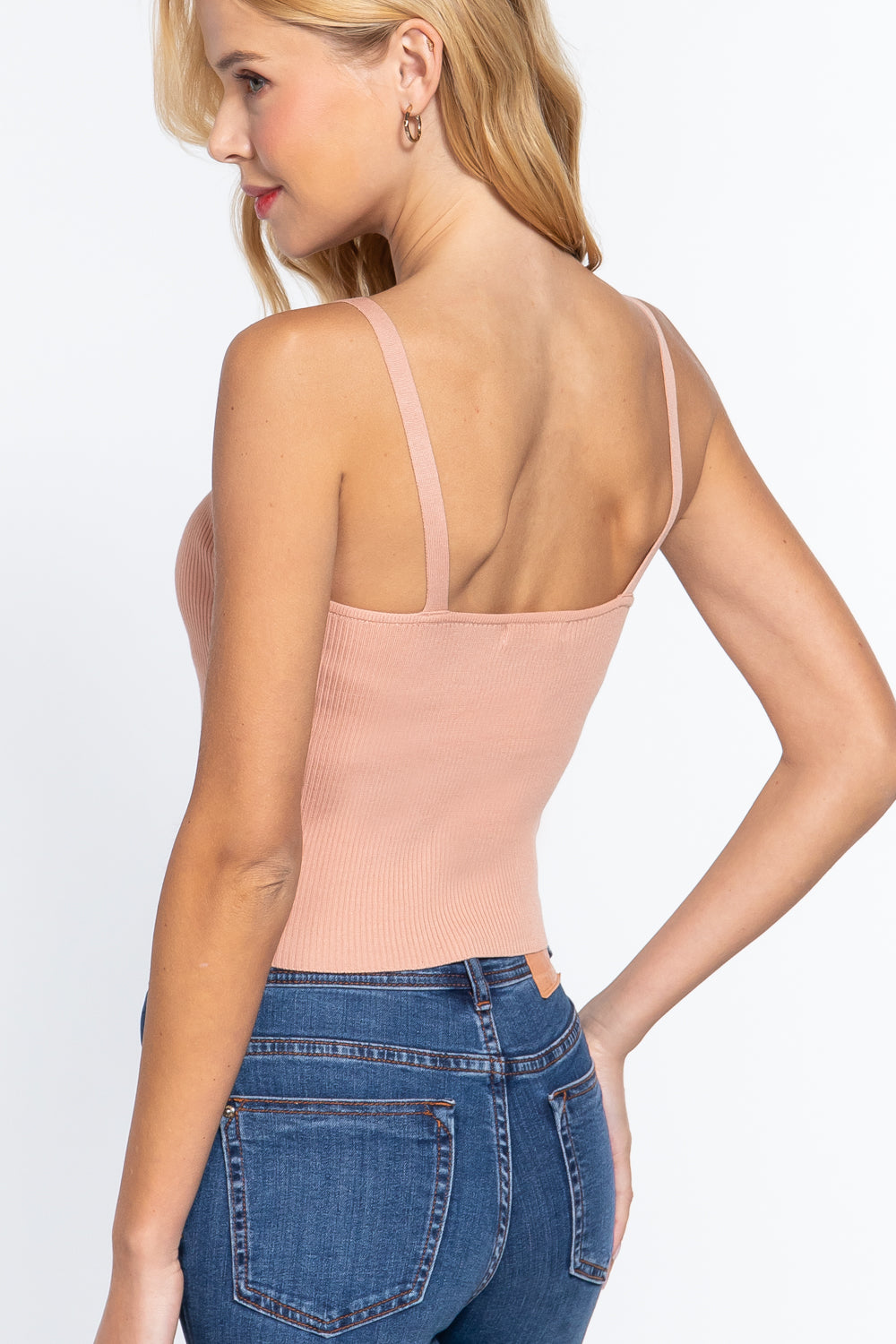 Front Closure With Hooks Sweater Cami Top product image