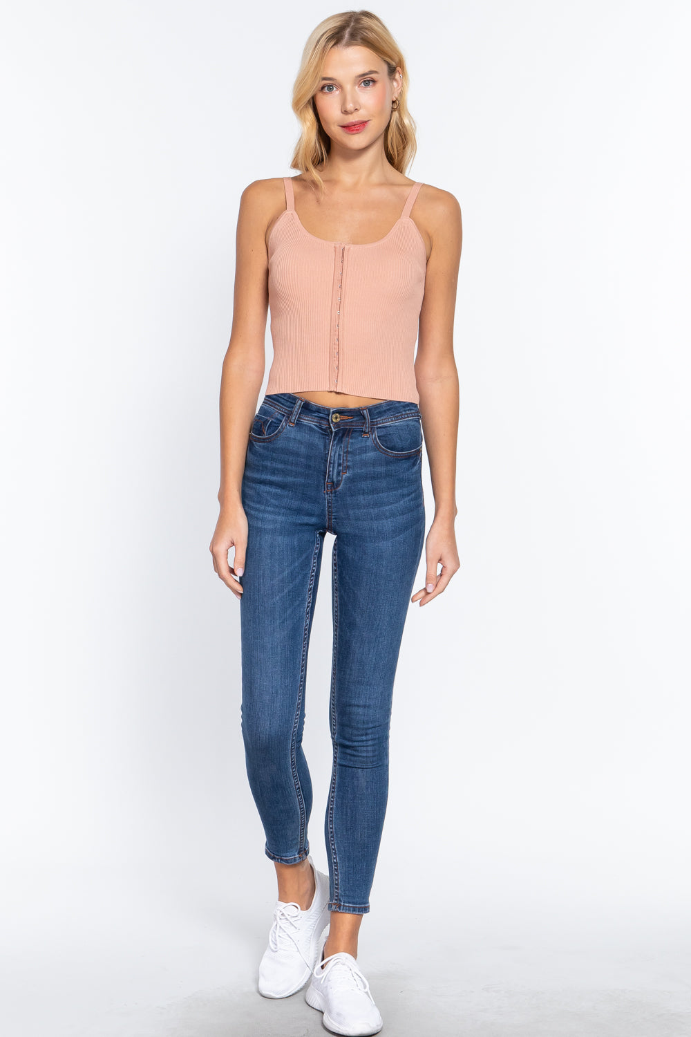 Front Closure With Hooks Sweater Cami Top product image
