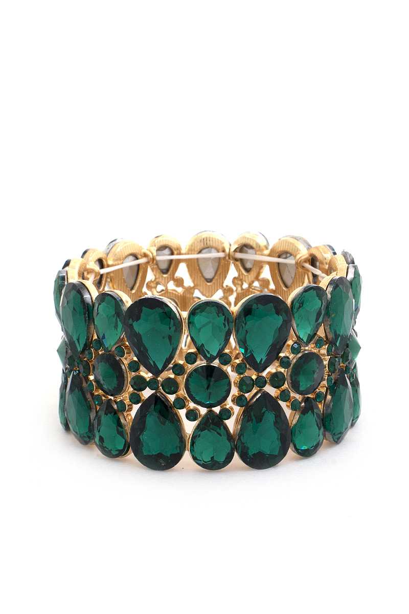 Teardrop Pattern Rhinestone Bracelet product image