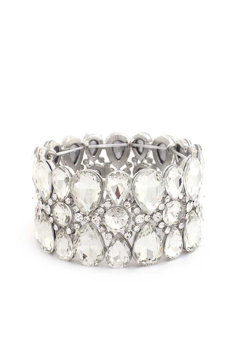 Teardrop Pattern Rhinestone Bracelet product image