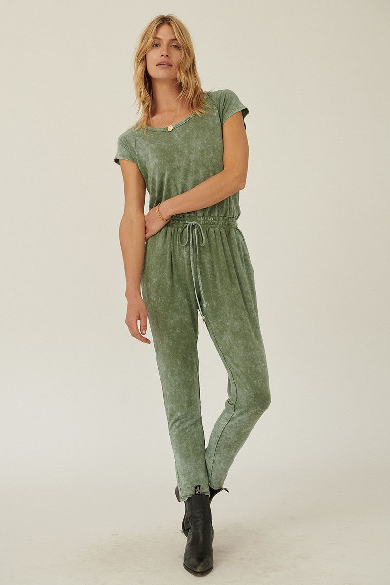 Mineral Washed Finish Knit Jumpsuit product image