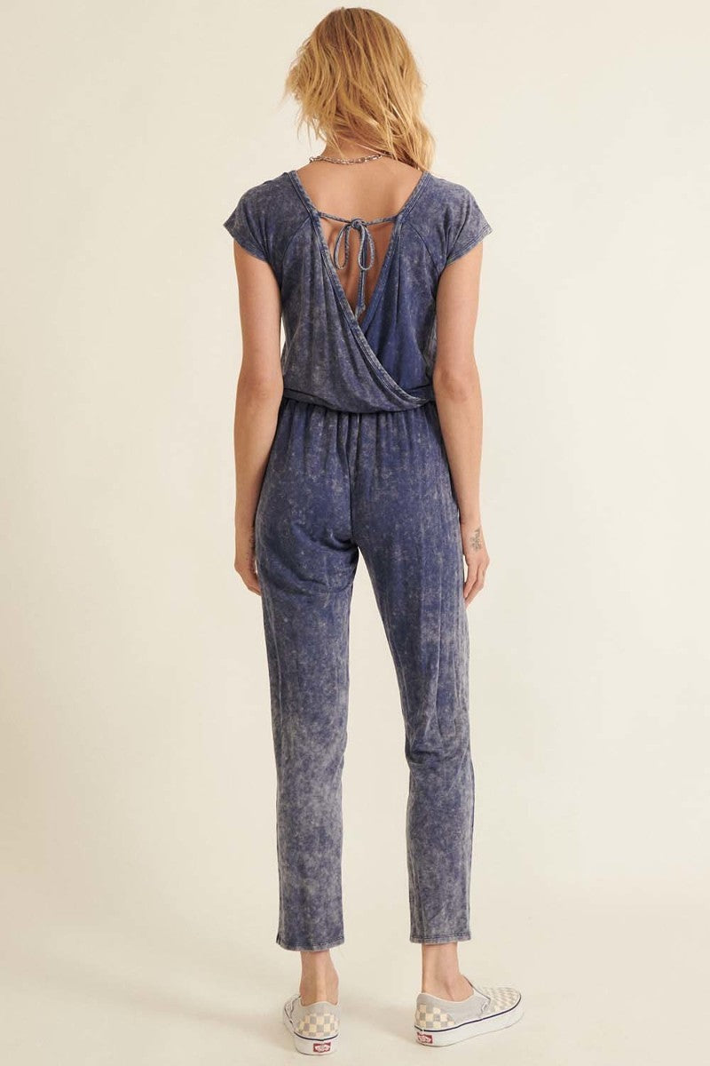 Mineral Washed Finish Knit Jumpsuit product image