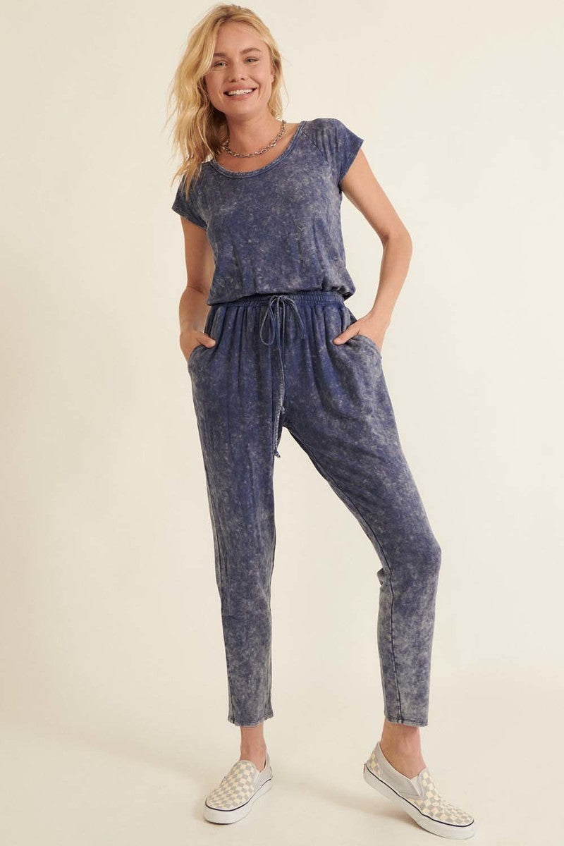 Mineral Washed Finish Knit Jumpsuit product image