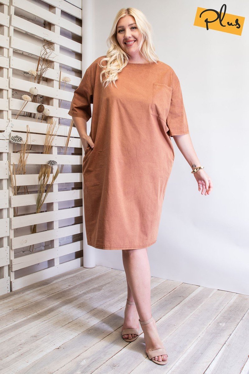 Mineral Washed Loose Fit Dress product image