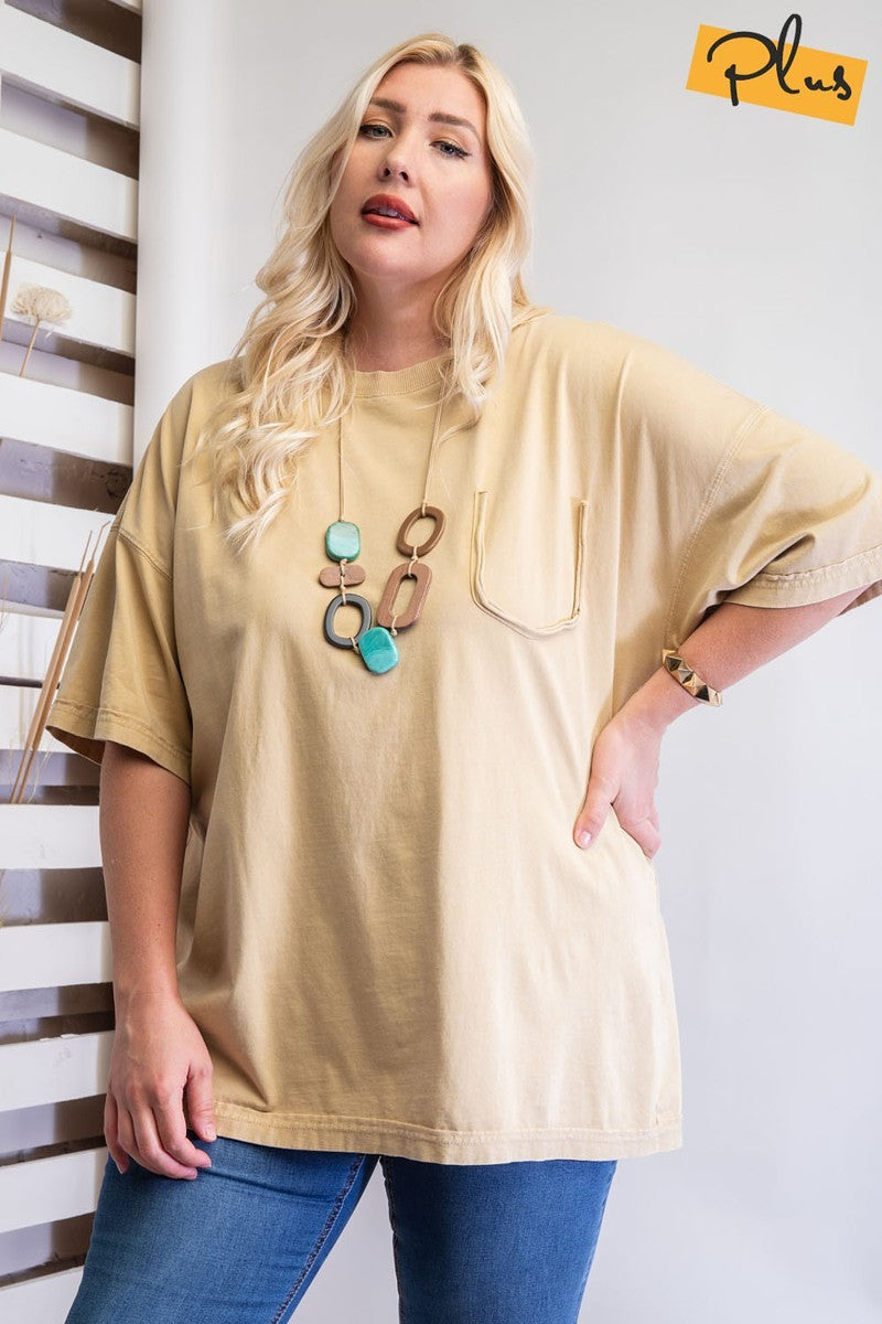 Mineral Washed Cotton Jersey Boxy Tunic product image