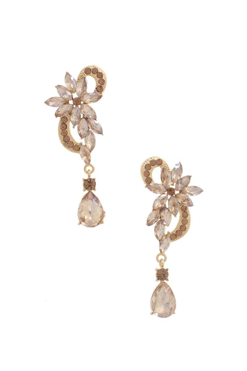 Flower Rhinestone Dangle Earring product image