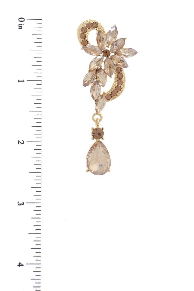 Flower Rhinestone Dangle Earring product image