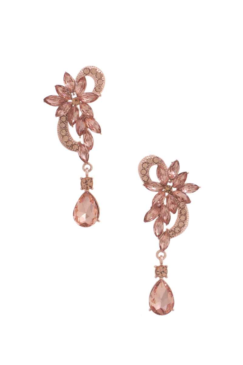 Flower Rhinestone Dangle Earring product image