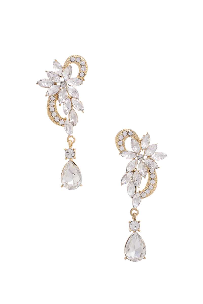 Flower Rhinestone Dangle Earring product image