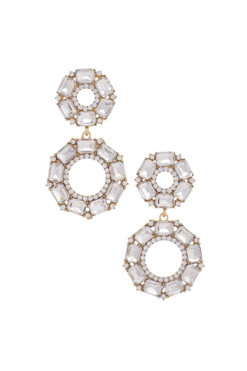 Double Circle Rhinestone Earring product image