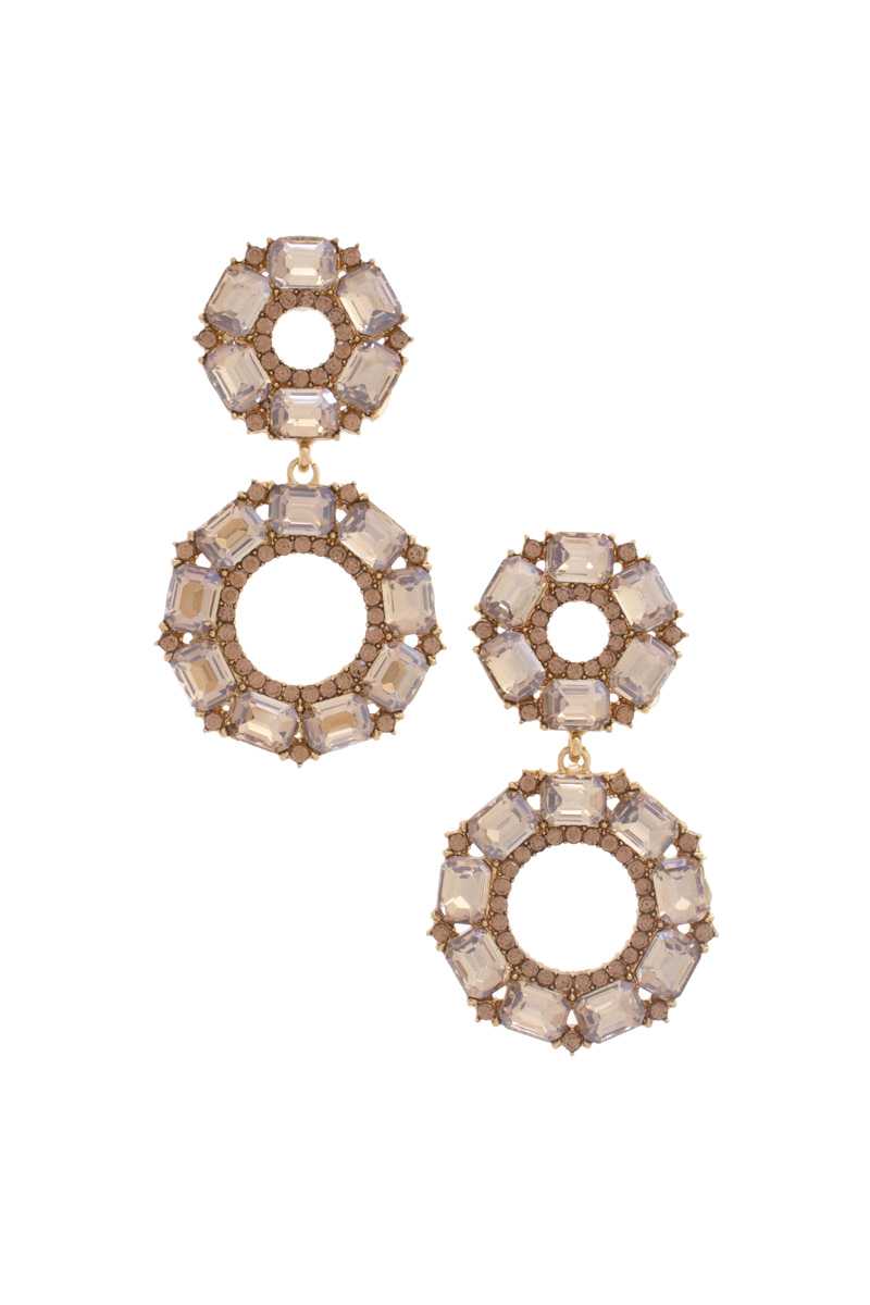 Double Circle Rhinestone Earring product image