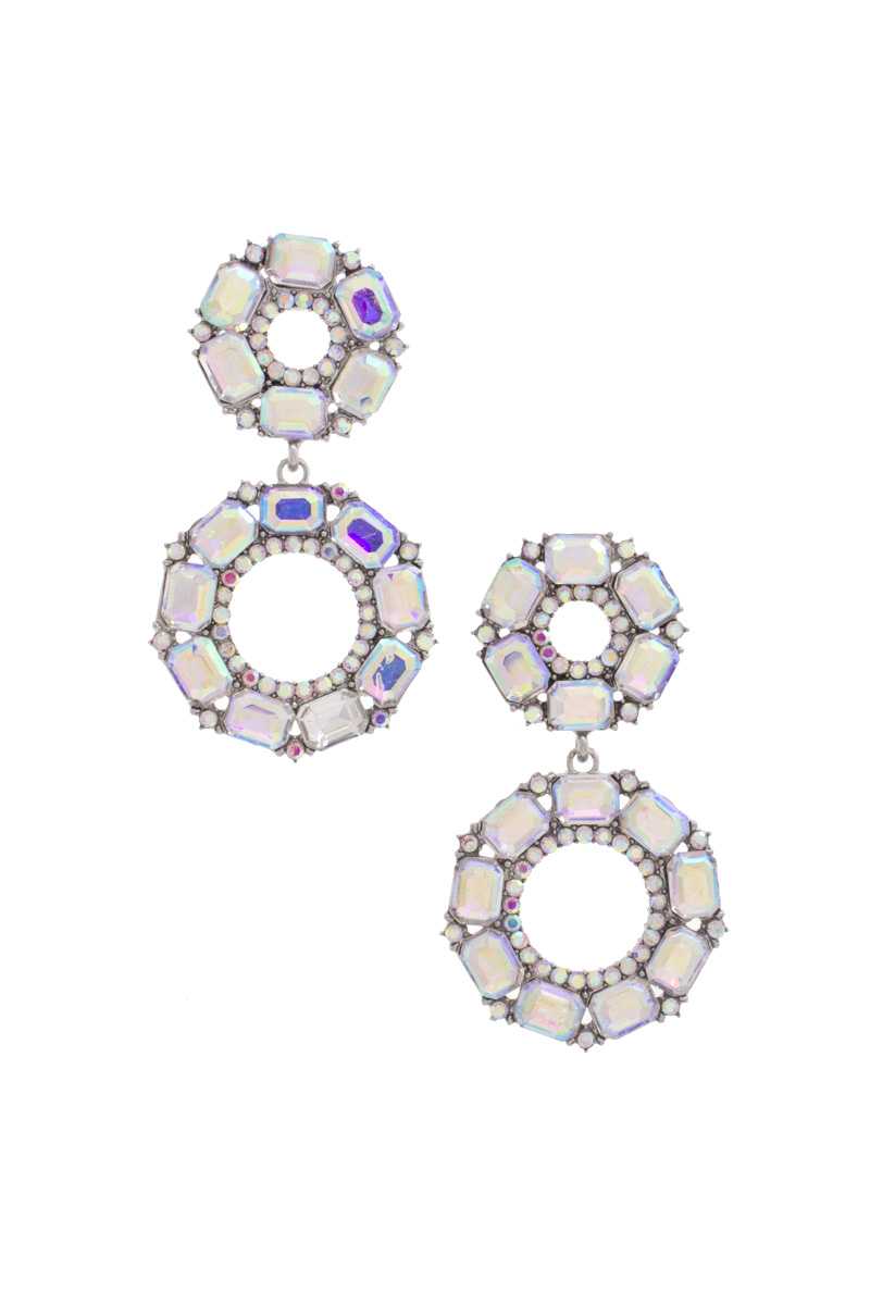 Double Circle Rhinestone Earring product image