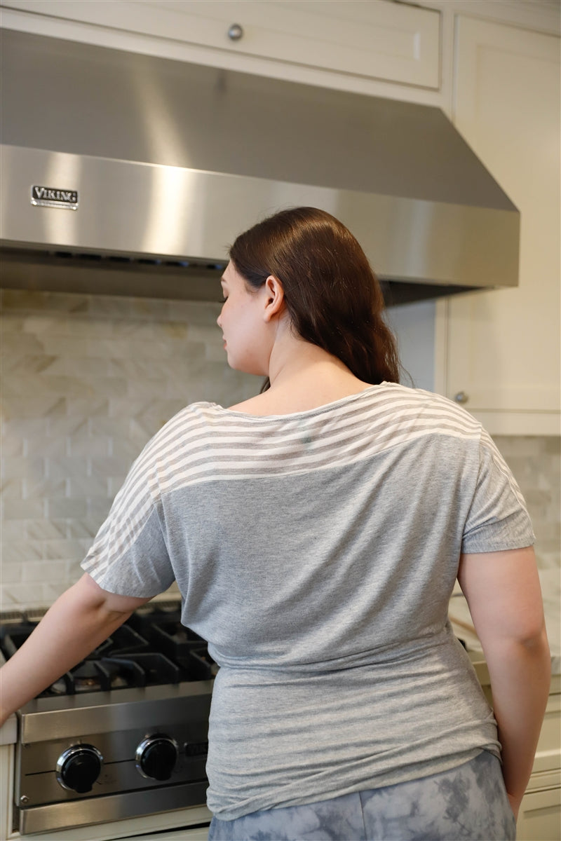 Plus Stripe Short Sleeve Top product image