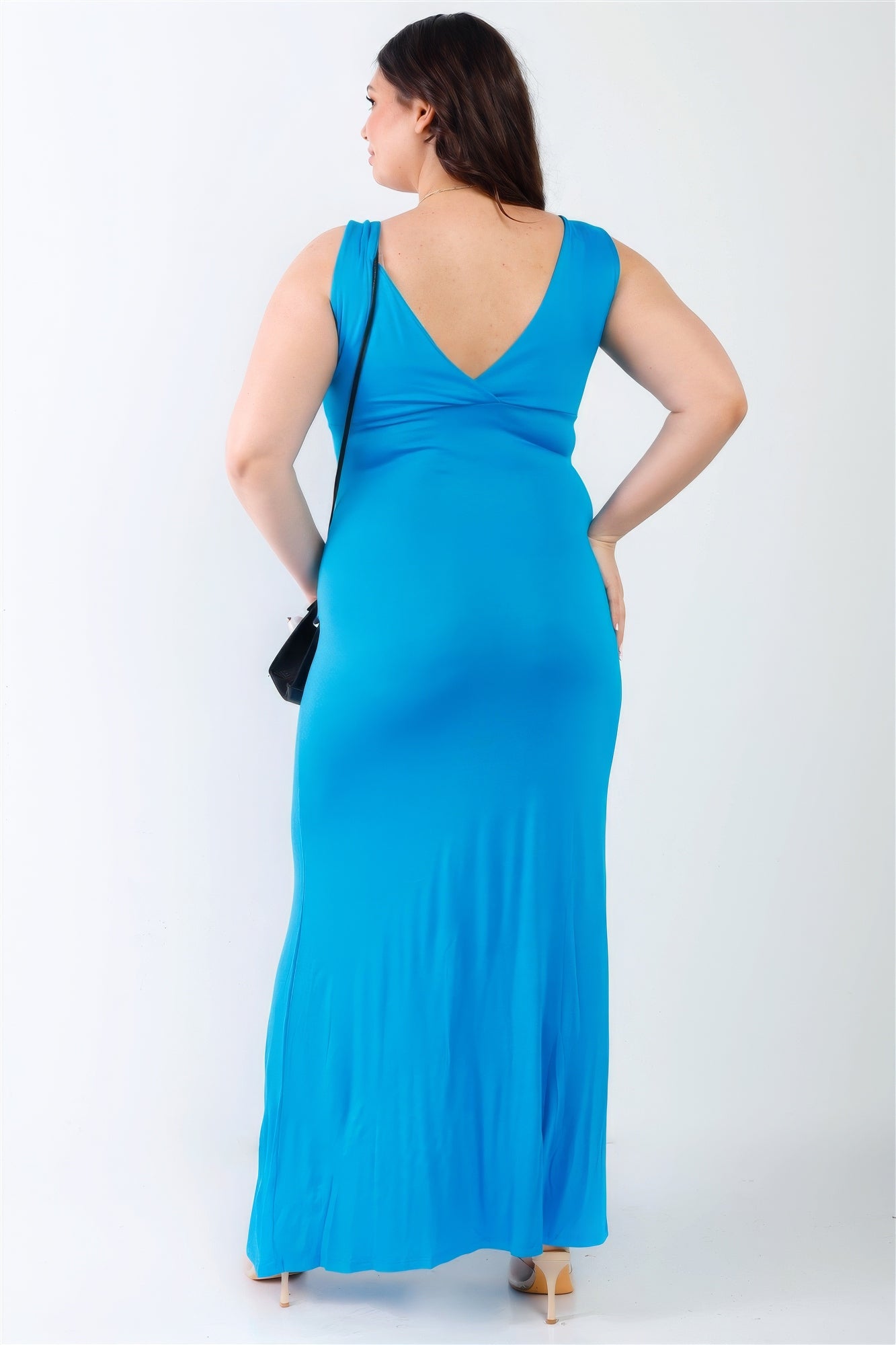 Plus V-neck Sleeveless Maxi Dress product image
