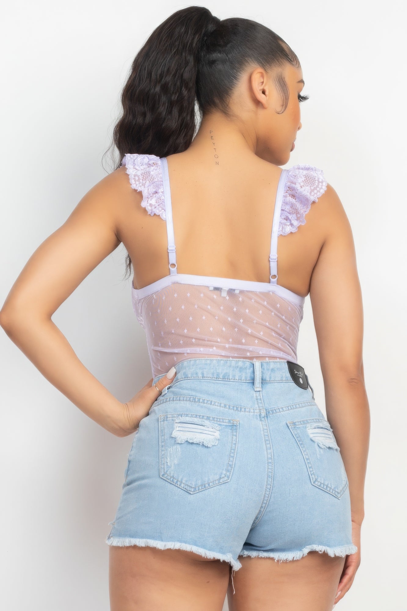 Sweetheart Cut-out Cami Ruffled Bodysuit product image