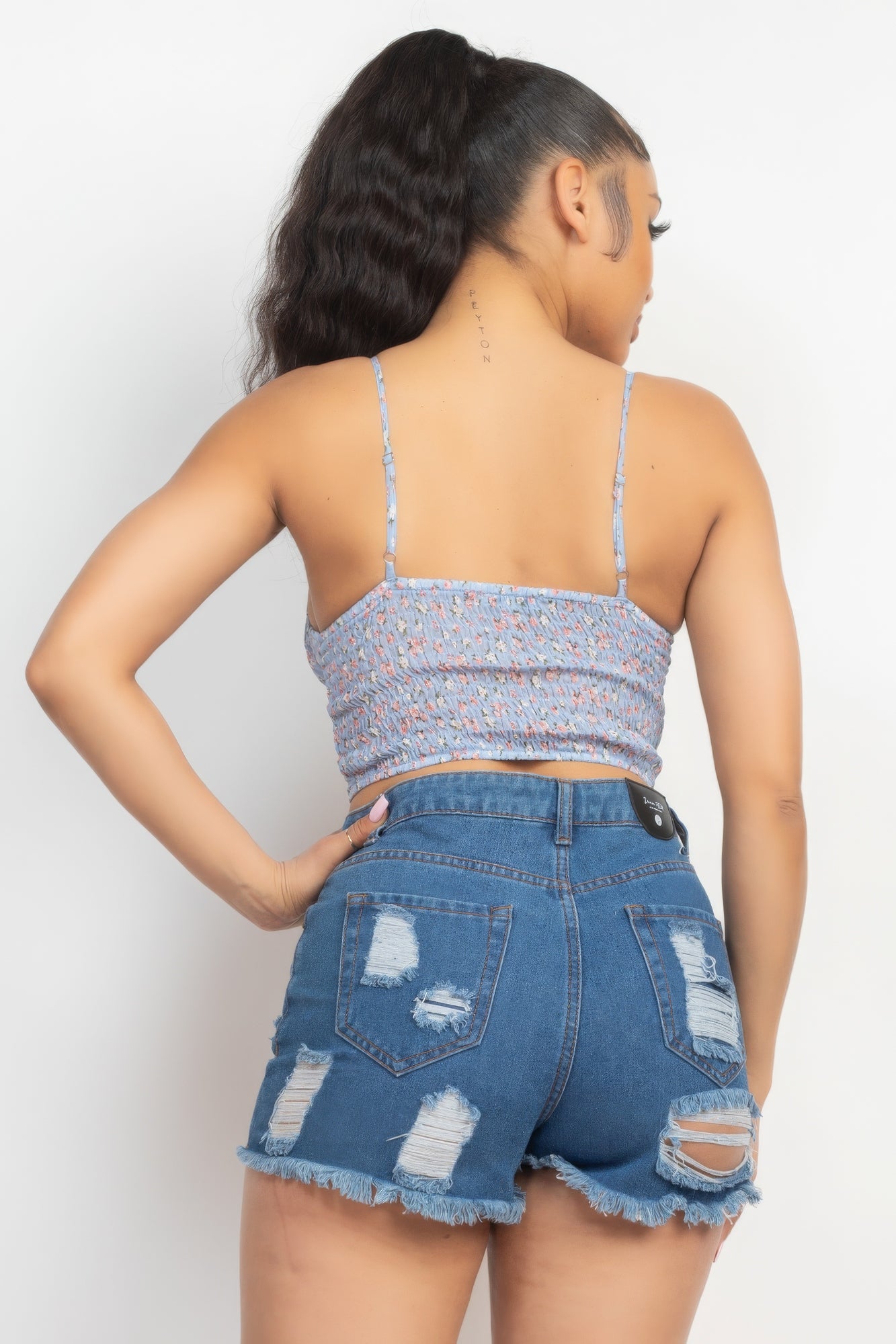 Floral Ditsy Front Tie Top Floral Ditsy Front Tie Top - TopFashionHQ