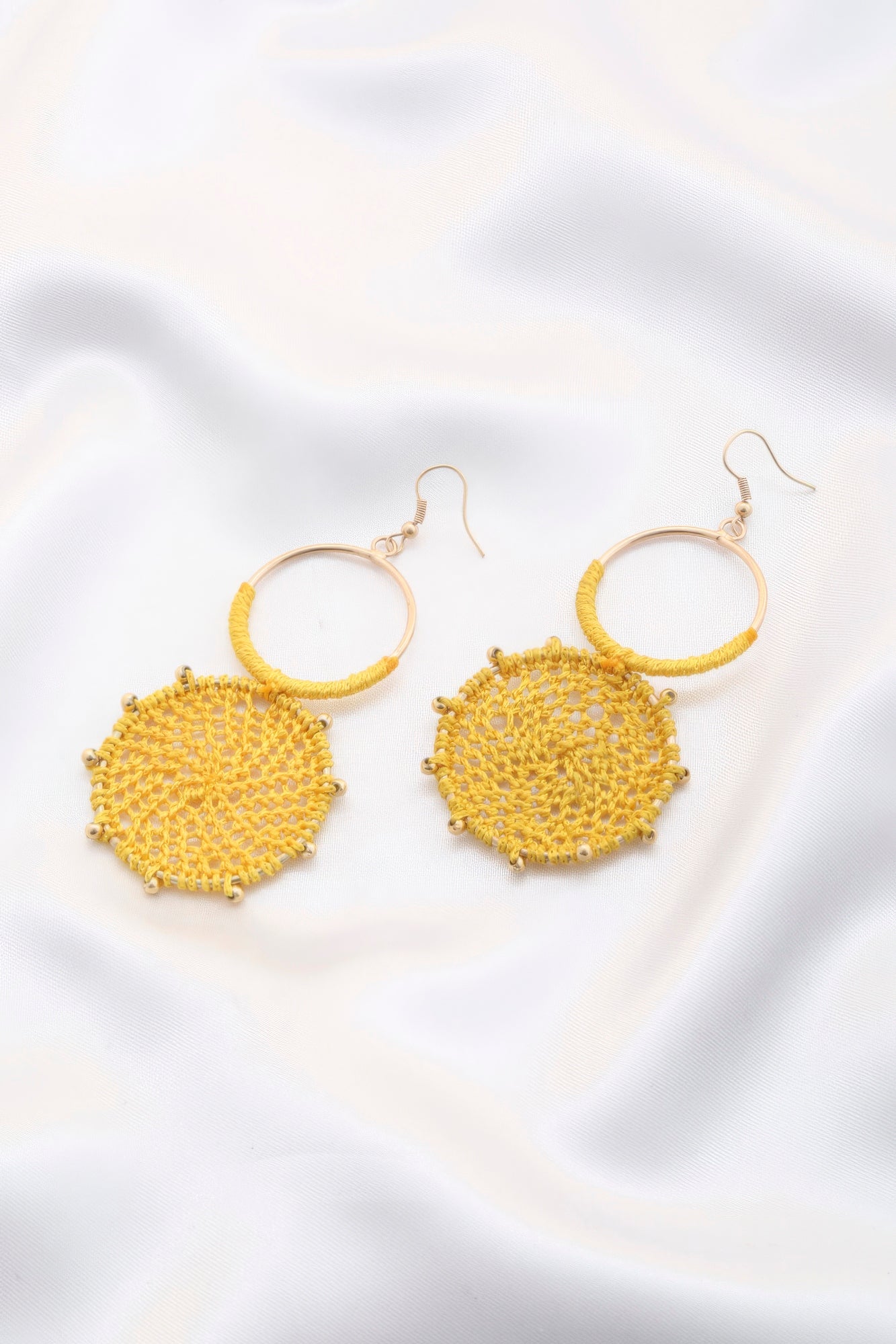 Double Circle Thread Beaded Earring product image
