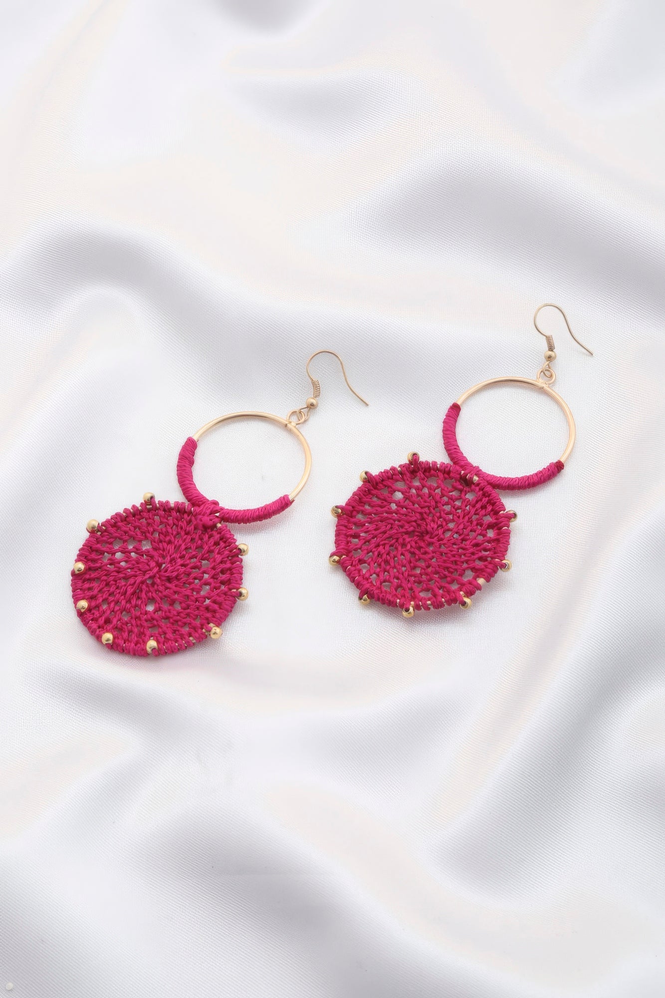 Double Circle Thread Beaded Earring product image