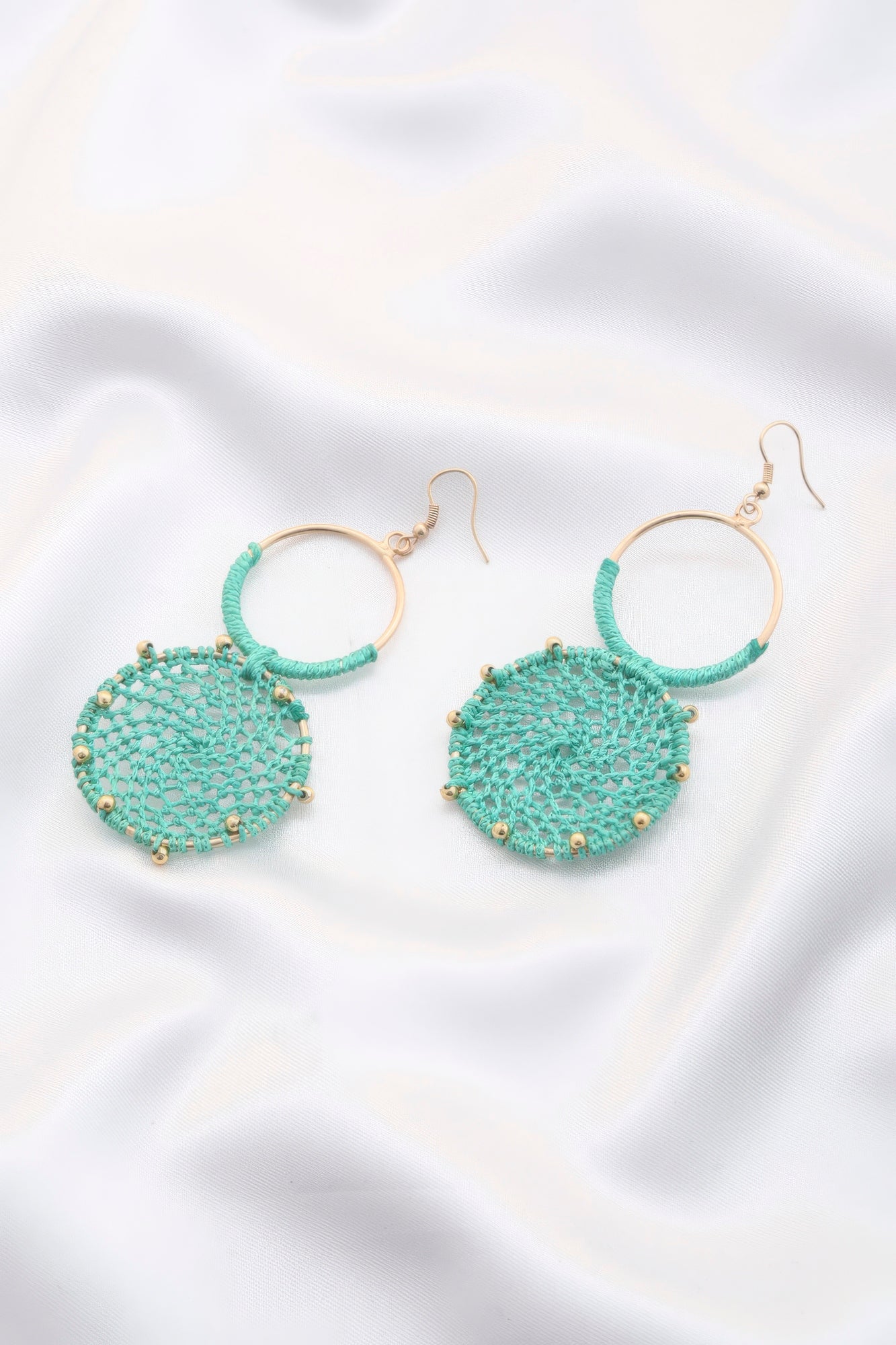 Double Circle Thread Beaded Earring product image
